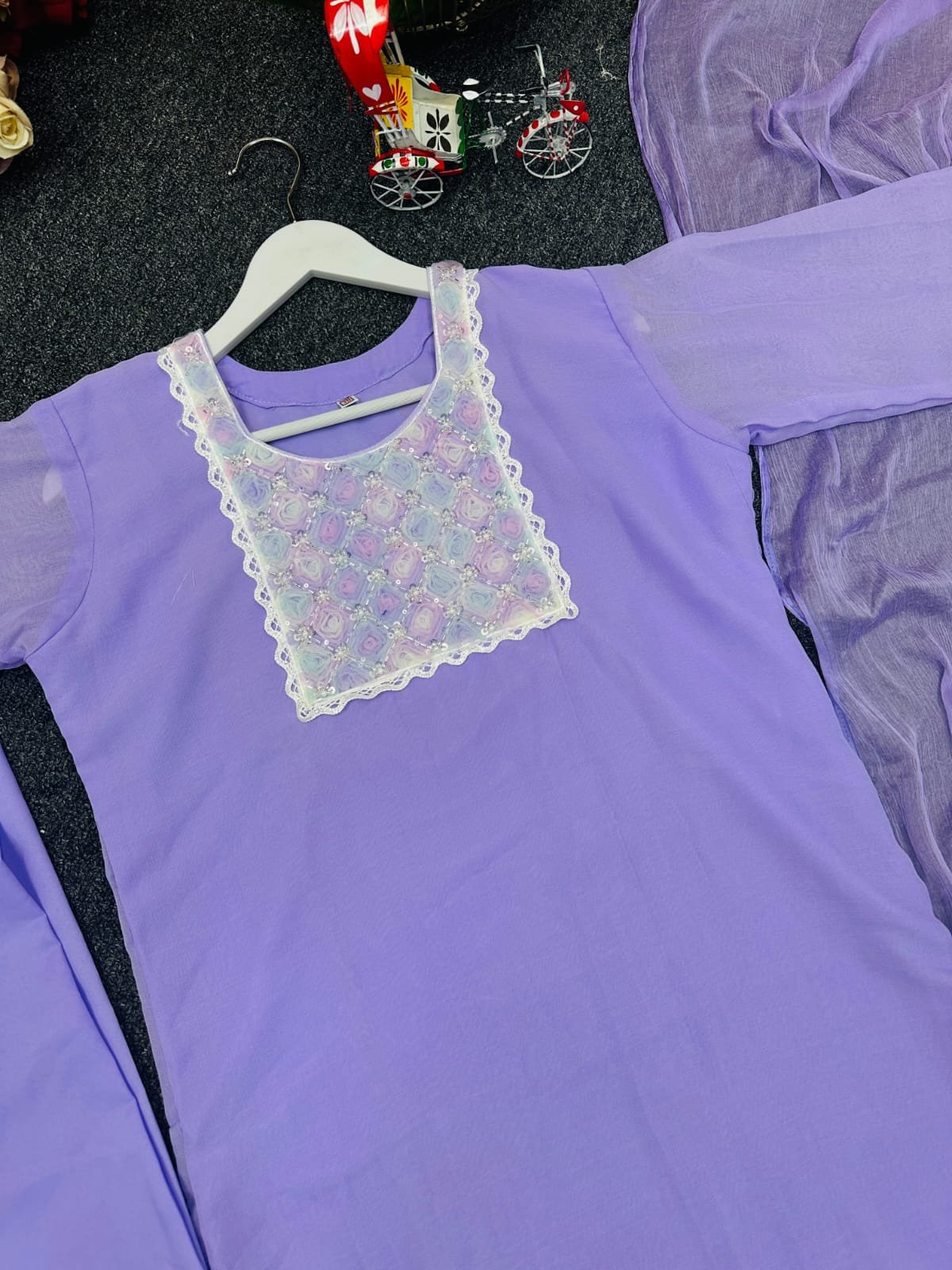 Indian butter silk four piece