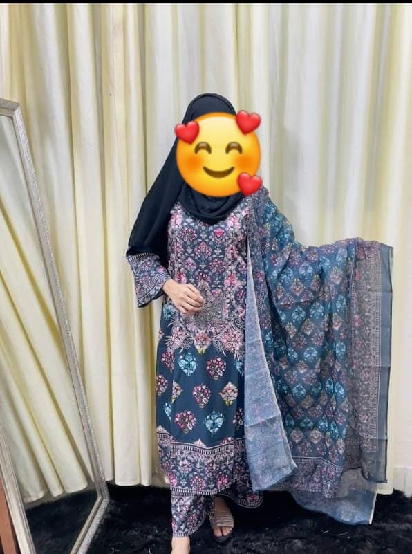 প্রিমিয়াম দুবাই সফট সিল্ক থ্রি-পিস 🌸