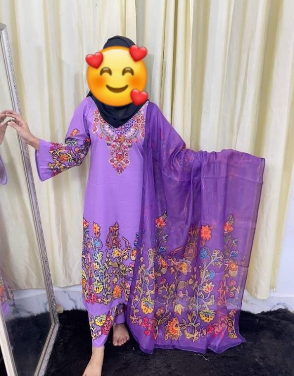 প্রিমিয়াম দুবাই সফট সিল্ক থ্রি-পিস 🌸